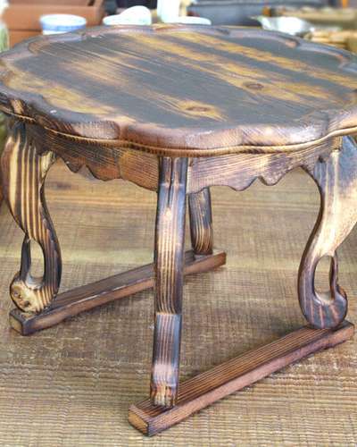 Pine Wood Kkae-dari Small Table 34.5cm (Large) / Dasik Tea Table Personal Tea Table Korean Tea Ceremony Class Use