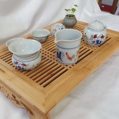 Bamboo Lattice Tea Tray (Daban) 450 Compatible Size