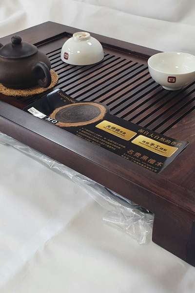 Premium Solid Wood Tea Tray (Ebony Wood) Tea Table 485 - Tea Set Tea Ceremony