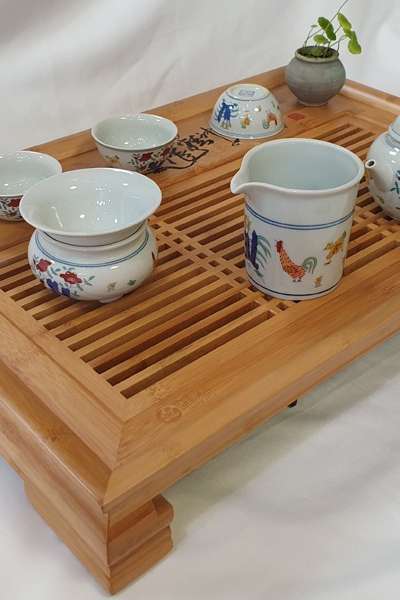 Bamboo Lattice Tea Tray (Daban) 470 Size Compatible / Tea Set Sold Separately