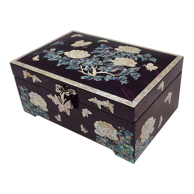 Jewelry Box Size 6 Single Tier - Peony Purple