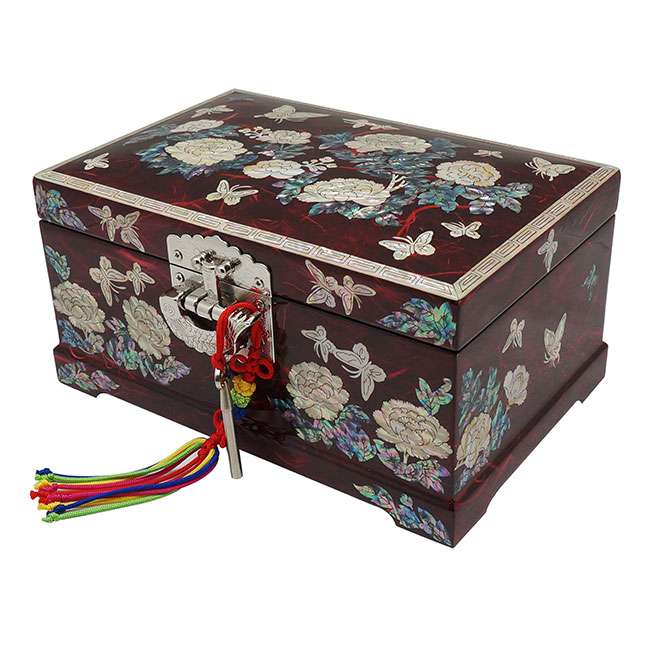[Hanji] No. 8 Two-Tier - Peony (Red)