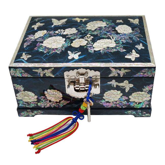 [Hanji] Size 7 Two-Tier - Peony (Blue)