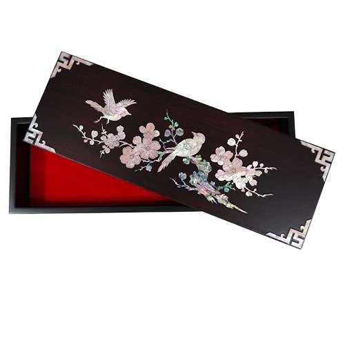 [Detachable] Multi-Purpose Rectangular Jewelry Box - Plum Blossom