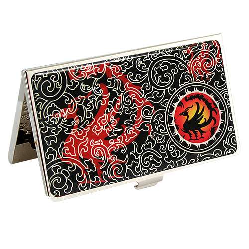 Mother-of-Pearl Lacquerware Business Card Case - Three-Legged Crow2