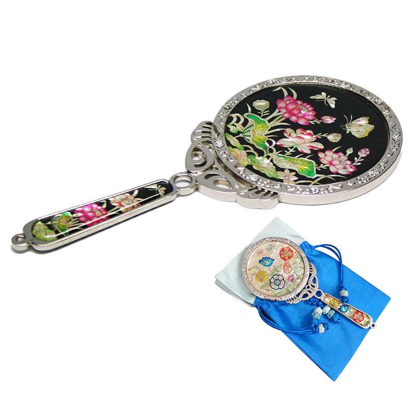 Mother-of-Pearl Princess Mirror Lotus Black