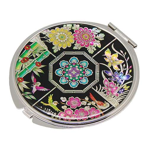 Mother-of-Pearl Hand Mirror with Four Gentlemen Motif
