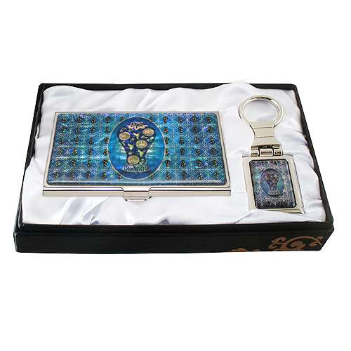 Mother-of-Pearl Business Card & Key Holder Set (2 types) Celadon