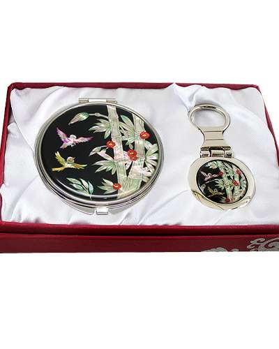螺鈿鏡 鍵セット 2種 竹