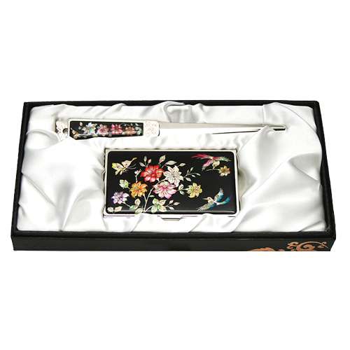 Mother-of-Pearl Business Card Holder Jigal 2-Type Cherry Blossom