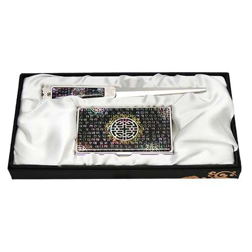 Mother-of-Pearl Business Card Case Jigal 2 Types Sijo Design