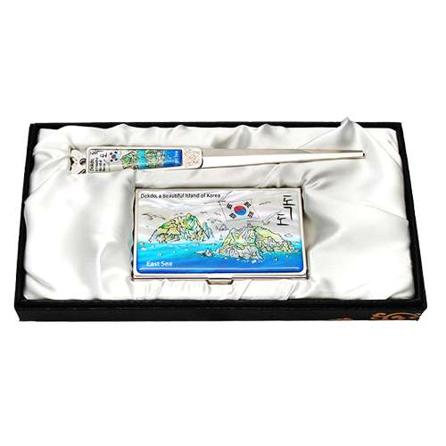 Mother-of-Pearl Business Card Case Jigal 2 Types Dokdo