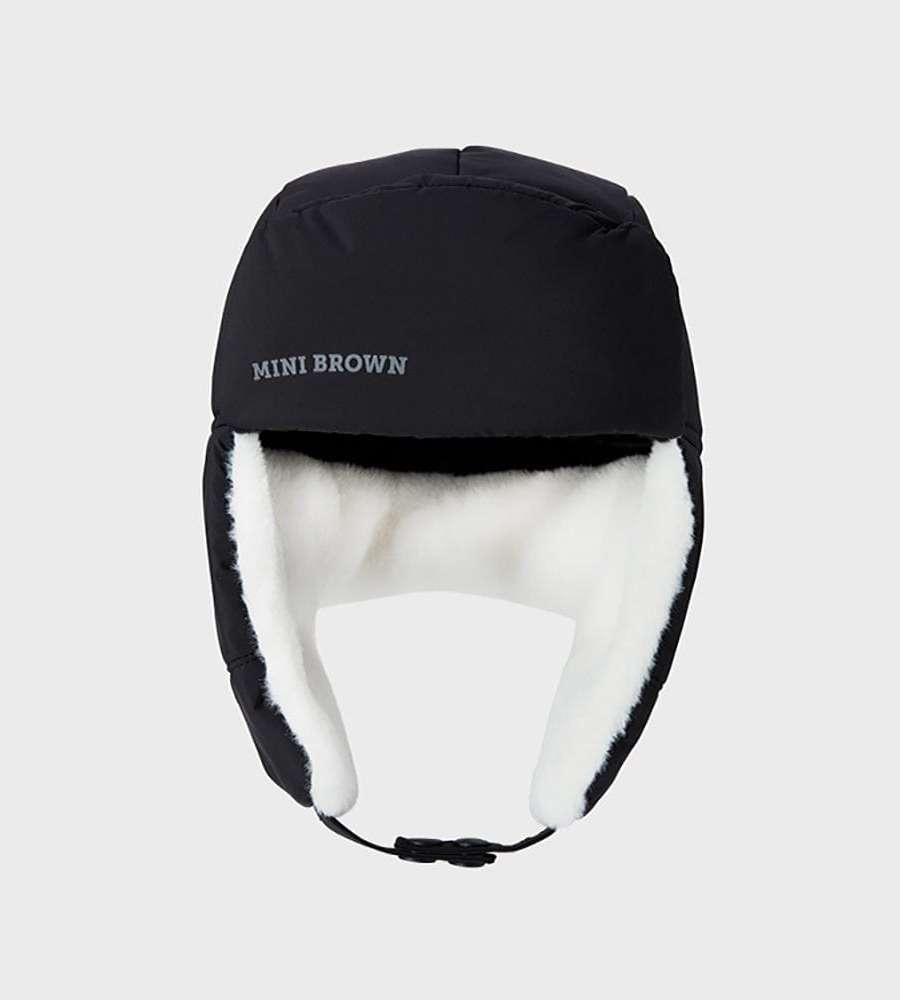 LINE FRIENDS Brown Padded Military Cap (Black)