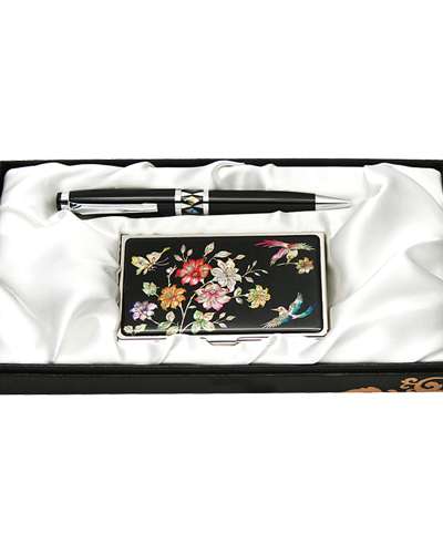 螺鈿ボールペン名刺 2種セット 桜