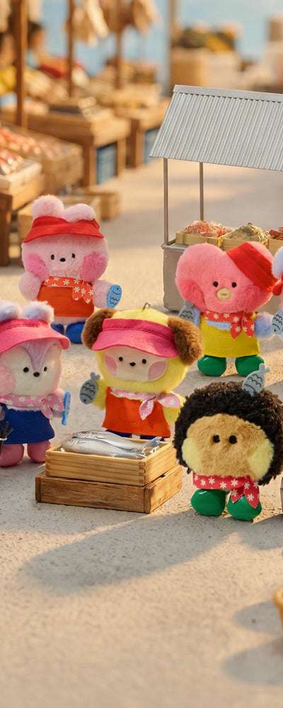 BT21 釜山チガルチ市場 ぬいぐるみキーリング