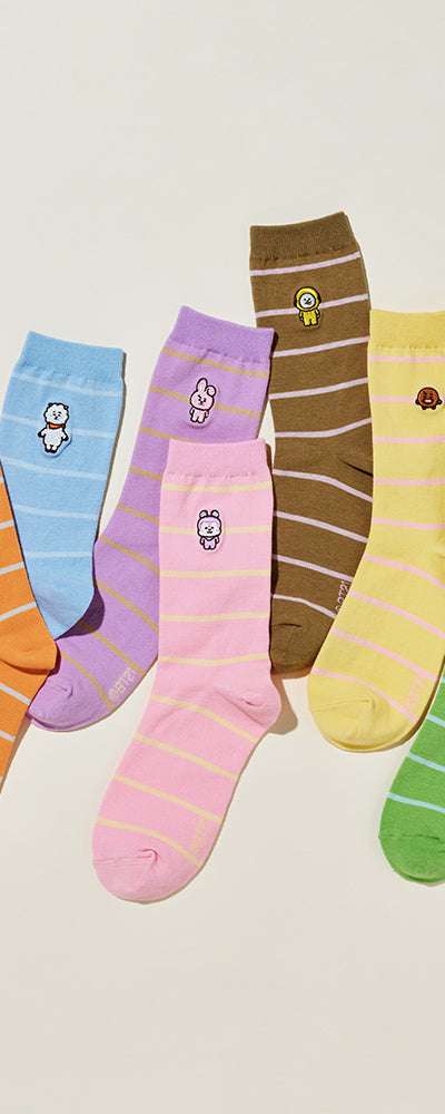 BT21ベーシックストライプソックス