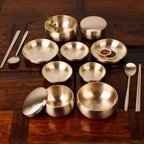 Myeongseong Bangja Yugi Shin-Ok Tableware Practical 5-Piece Bansang Set