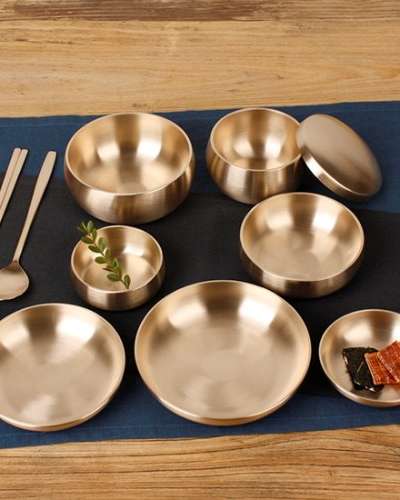 [Myeongseong Yugi] Shin Okay Tableware 1-Person Modern 5-Dish Bapsang Set