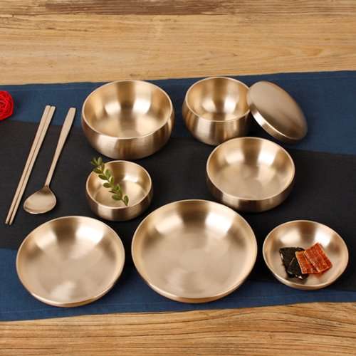 [Myeongseong Yugi] Shin Okay Tableware 1-Person Modern 5-Dish Bapsang Set