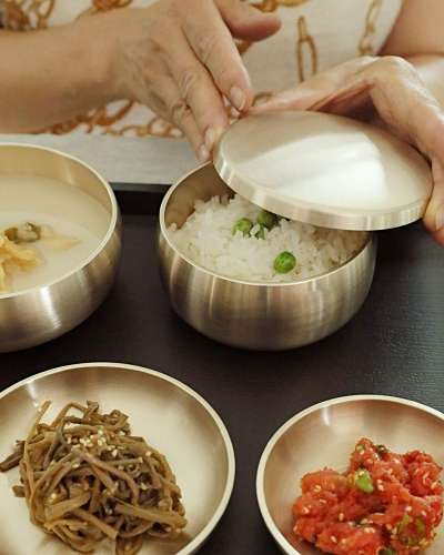 Myeongseong Yugi Bangja Hapsikgi Wonyang Set - Brass Bowl Set