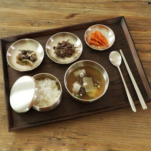 Myeongseong Bangja Utensil One-Person Bansan Rice Bowl Set - Utensil Dish Set