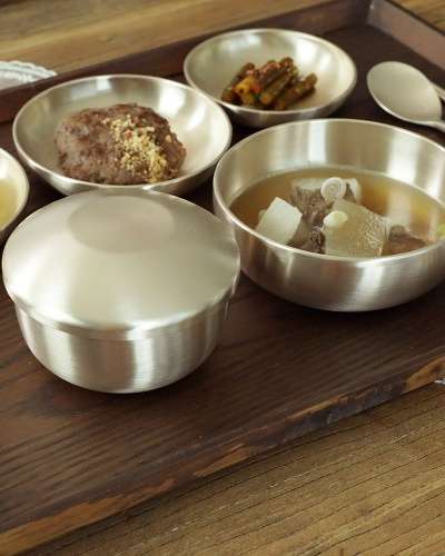 Myeongseong Yugi Bangjja Brass Tableware Mandarin Duck Pair Set