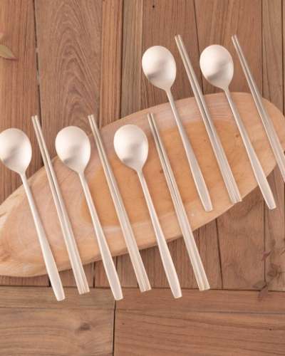 Myeongseong Yugi Bangjja Cheongdam Minsu Spoon and Chopsticks 5-Piece Set Brass Utensils