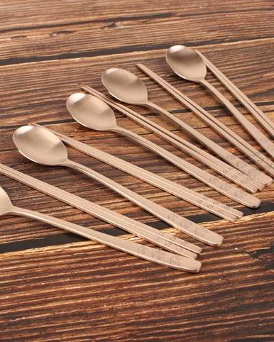 Myungseong Yugi Wanja Spoon 5-Person Utensil Set Bangjja Yugi Brass Spoon