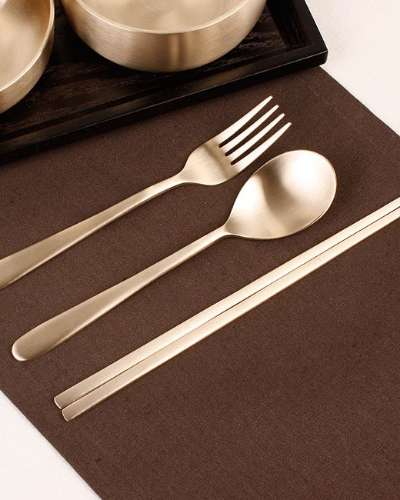 Myungsung Bangja Half-Moon Children's Utensil Set