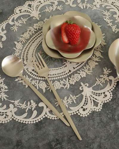 Myeongseong Yugi Luna Dessert Spoon and Fork Cutlery Set