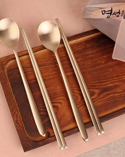 Myungsung Yugi Minsu Spoon and Chopsticks 2 Set