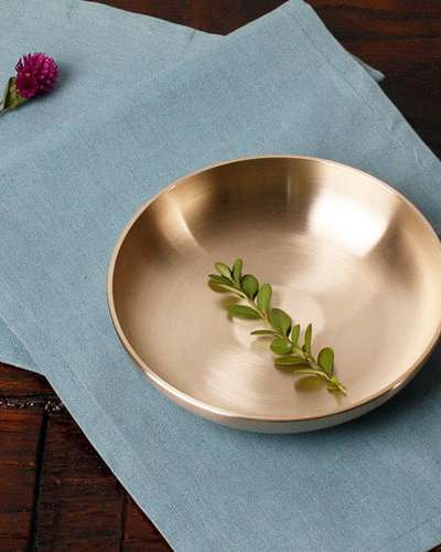 Myeongseong Yugi - Chankgi No. 4 (Stand / Diameter 14cm) Brass Dish