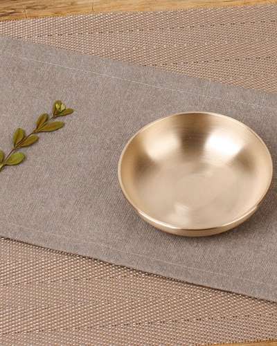 Myeongseong Yugi Changi No. 2 (Small Changi / 10cm Diameter) Brass Dinnerware Brass Plate Brass Bowl