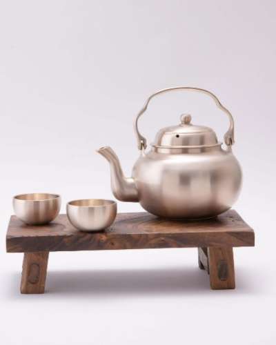 [Myeongseong Yugi] 2-Person Liquor Kettle and Cup Set (0.8L) Brass Liquor Kettle