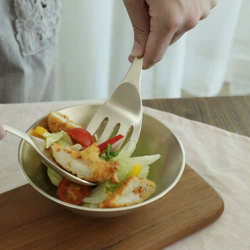 Myeongseong Brass Moon Serving Fork Cooking Fork