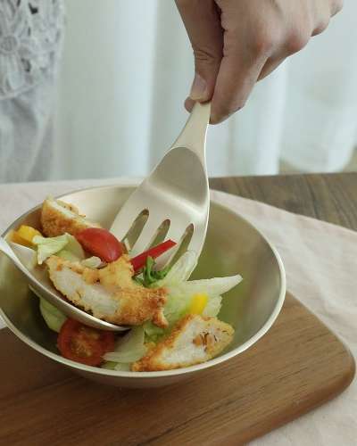 Myeongseong Brass Moon Serving Fork Cooking Fork