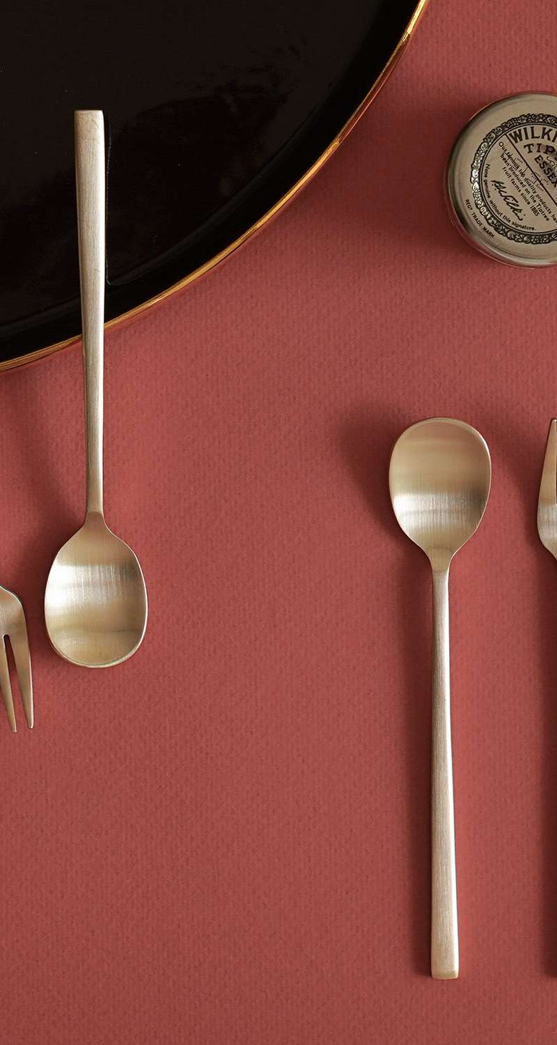 Nott-dam Bangja Yugi Teaspoon and Tea Fork 4-Piece Set
