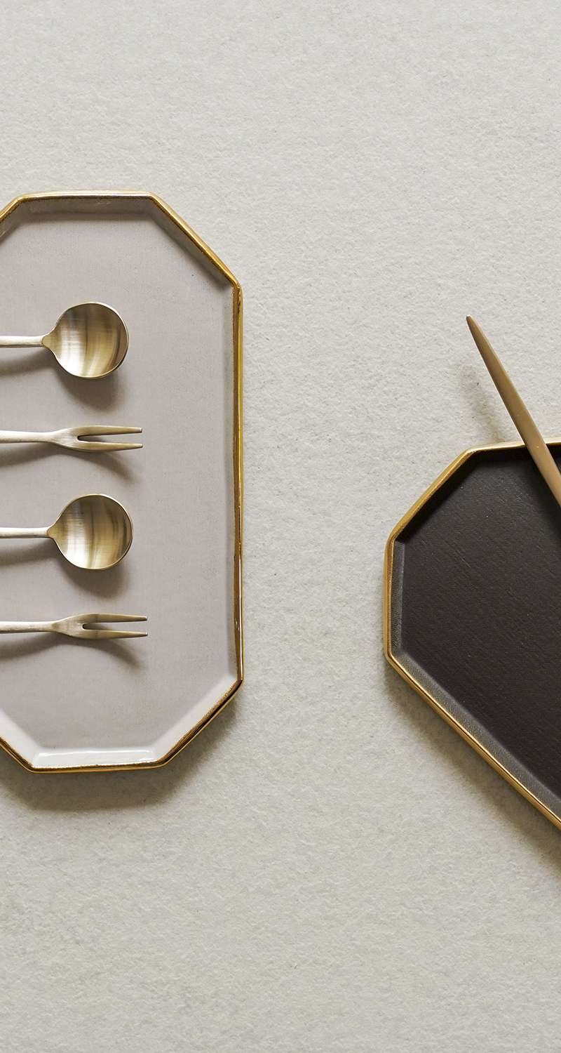 Bangja Yugi Western-Style Teaspoon, Tea Fork + Jam Knife 5-Piece Set