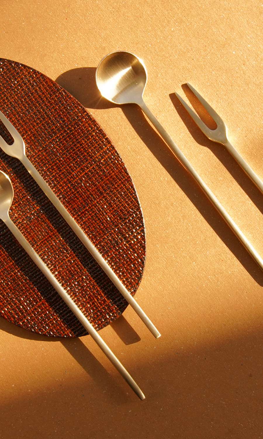 Nottdam Bangjja Yogi Cherry Tea Spoon and Tea Fork 4-Piece Set