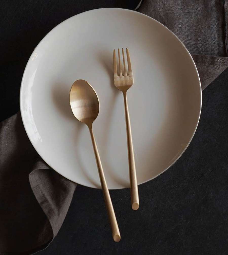 Bangjja Yogi Blanc Dessert Cutlery 2P