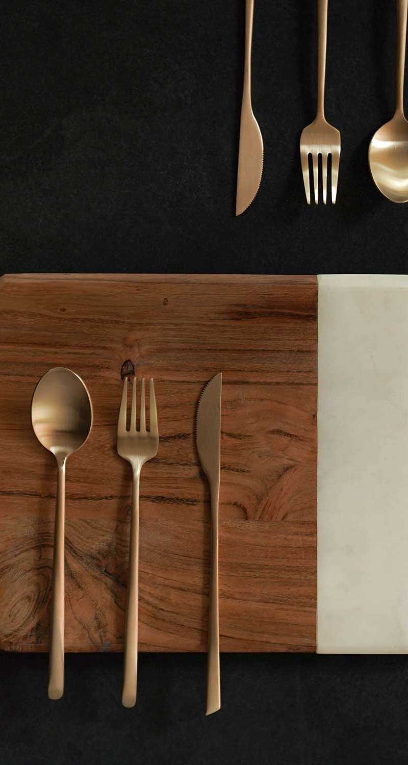 Bangja Yugi Yugi Blanc Dinner Cutlery 2-Person Set 6-Piece