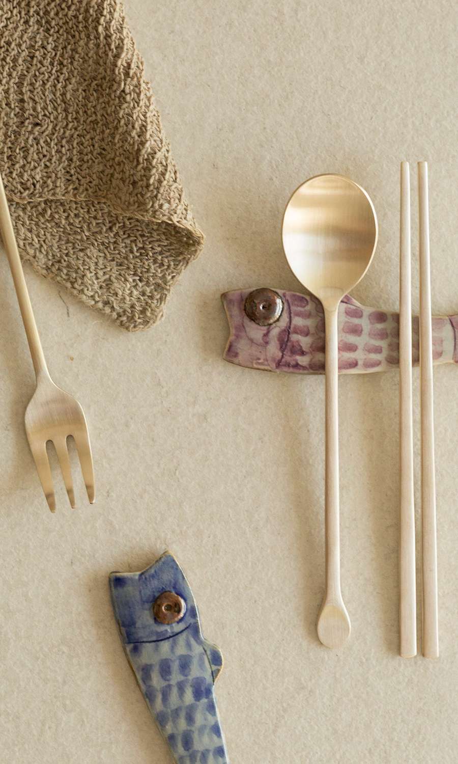 Bangja Yugi Children's Round Spoon and Fork Set - 4 Piece