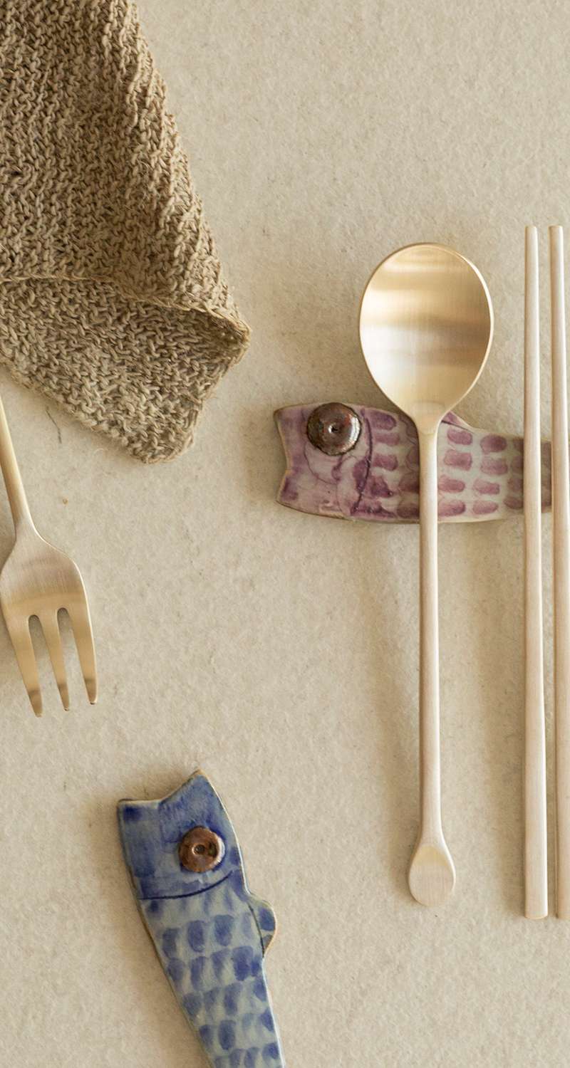 Bangja Yugi Children's Round Spoon and Fork Set - 4 Piece