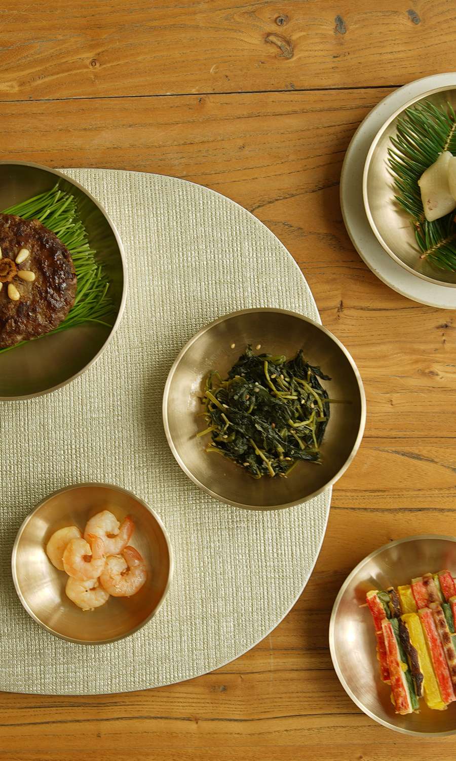 Bangjja Yugi Brass Round Dish Set of 3 (Small, Medium, Large)