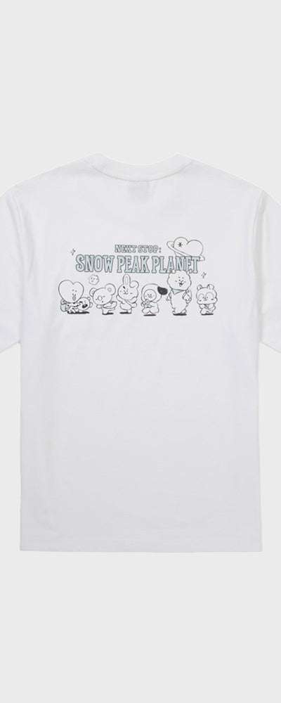 BT21 スノーピーク グラフィック 半袖Tシャツ (WHITE)