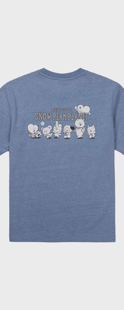 BT21 スノーピーク グラフィック 半袖 Tシャツ (BLUE)