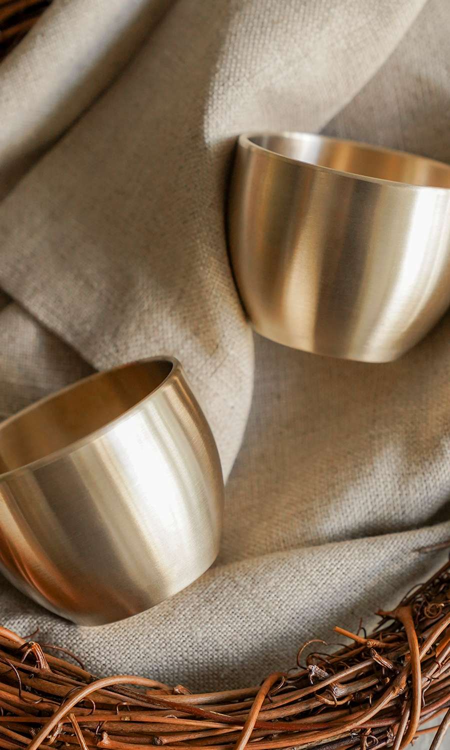 Bangja Yugi Starlight Brass Cups 2-Piece Set