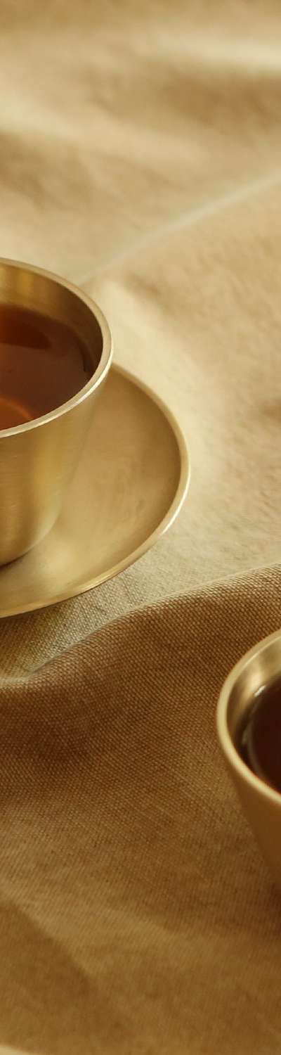 Bangjja Yugi Traditional Brass Cup Set (2P)