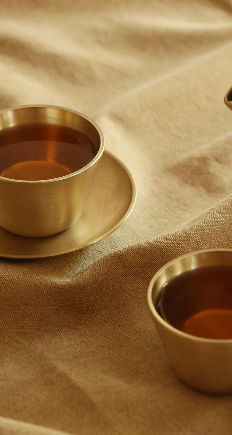Bangjja Yugi Traditional Brass Cup Set (2P)