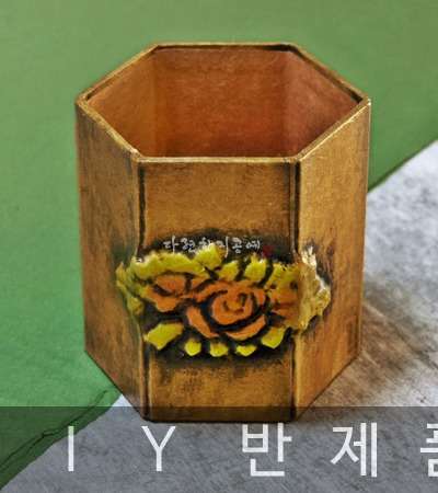 薔薇の花 六角フラワーベース DIY